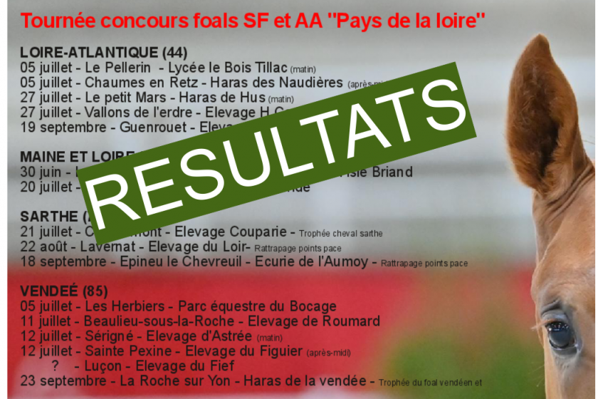 RESULTATS TOURNÉE DES FOALS 2023